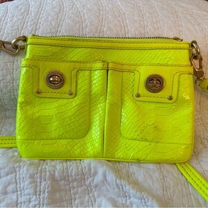 Marc by Marc Jacob Neon Turnlock Python Shine Percy Crossbody Bag